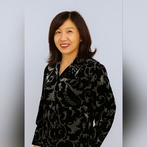 Karen Kane Vintag black silver Office Siren velvet silk long sleeve whimsigoth M